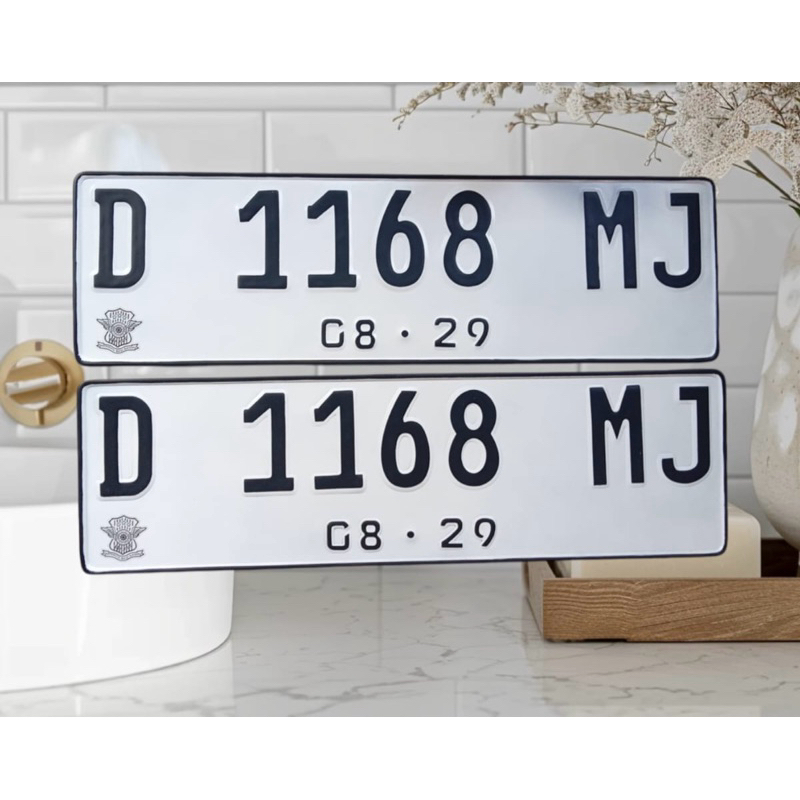 CUSTOM PLAT MOBIL DEPAN BELAKANG FONT BARU ANGKA TIMBUL