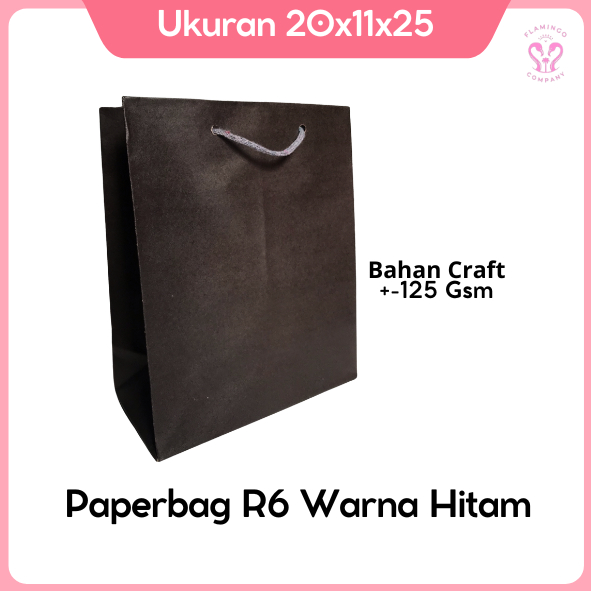 

PAPER BAG R6 WARNA HITAM UKURAN 20X11X25 PAPERBAG SOVENIR PERNIKAHAN/ TAS KADO/ GOODIE BAG/ TAS ASUL-ASUL/ GIFT BAG