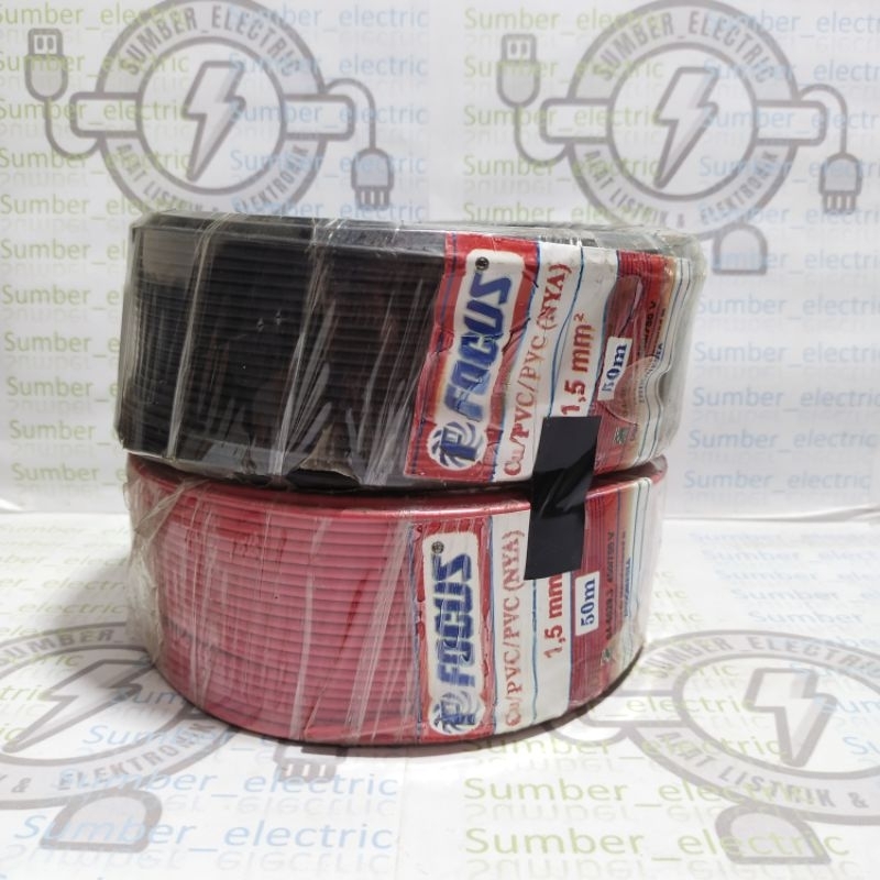 kabel listrik NYA 1.5mm 50 meter FOCUS