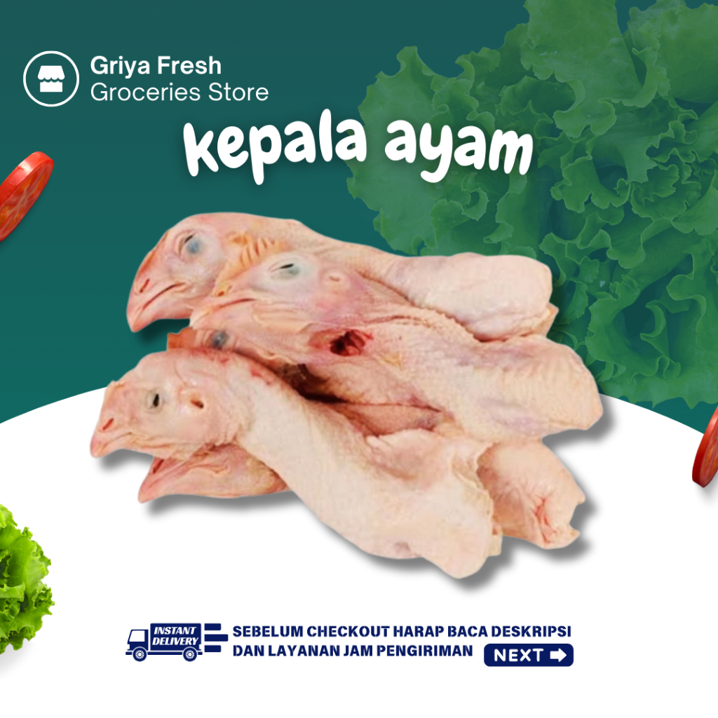 

Kepala Ayam Fresh 1 kg - Kirim Instant