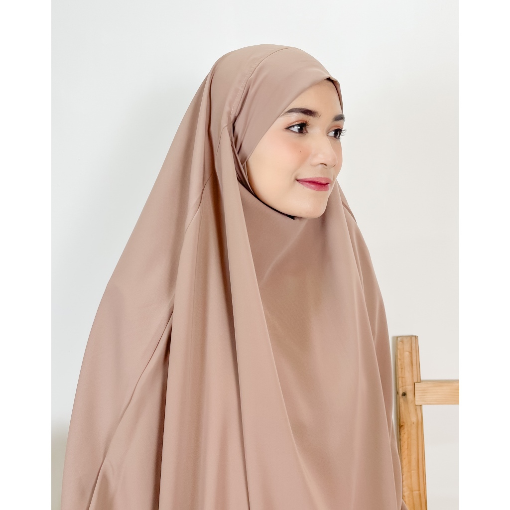 French Khimar Karet / Khimar Jumbo Karet Kain Woolpeach Lux / Khimar Karet