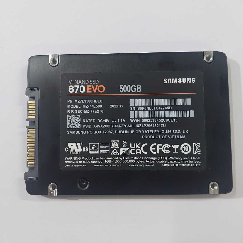 SSD 500Gb 2,5inch Sata 3 samsung evo murah ssd samsung 500gb sata III second original