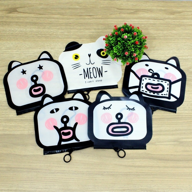 Tempat pensil zipper/ tempat pensil transparan/ tempat pensil lucu/ tempat pensil unik/tempat pensil