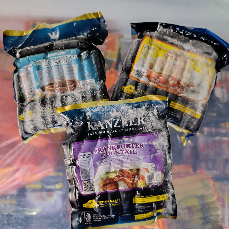

Kanzler Sosis Beef cocktail, Kanzler sosis ayam, Kanzler sosis keju