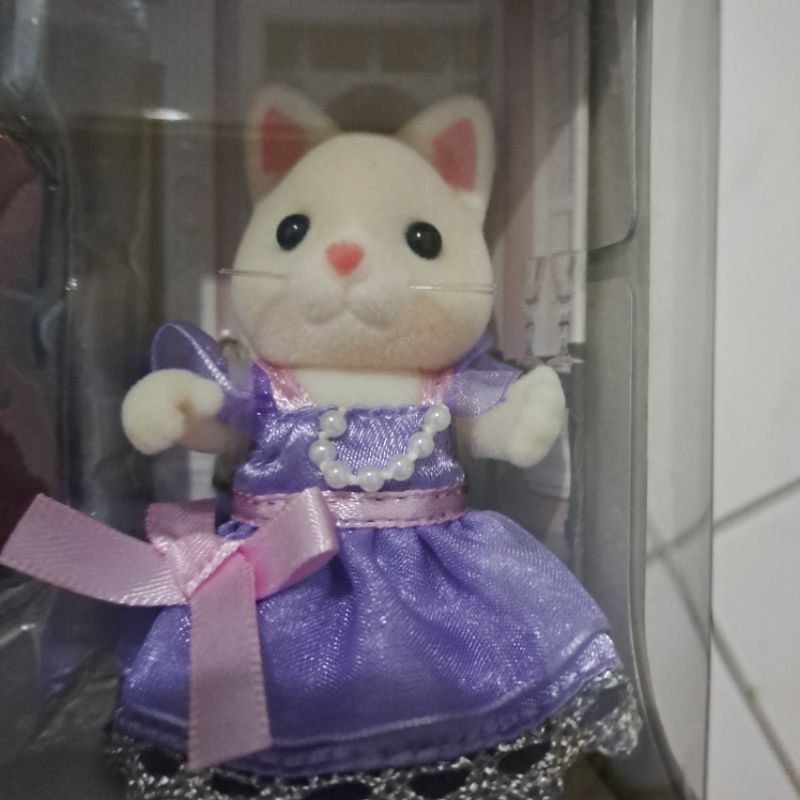 sylvanian family silk cat girl cello concert set calico critters misb
