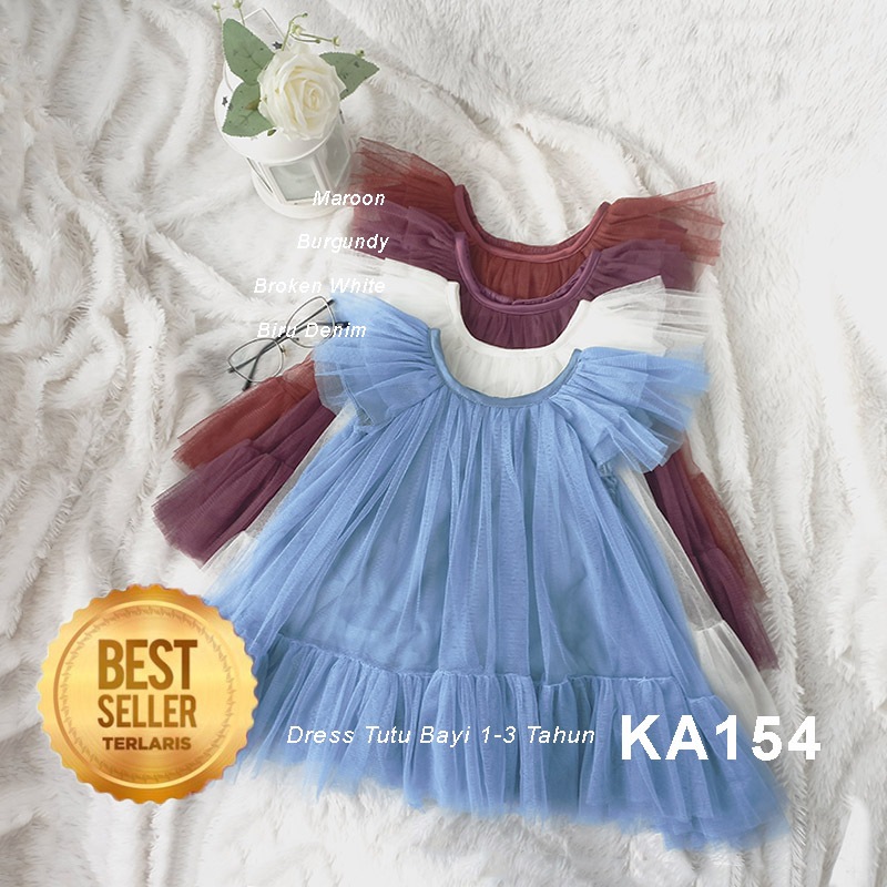 Dress Tutu Bayi 0 6 12 Bulan Tren 2025 Model Lengan Pendek Gaun Pesta Bayi Imut Gemes Cute Korean St
