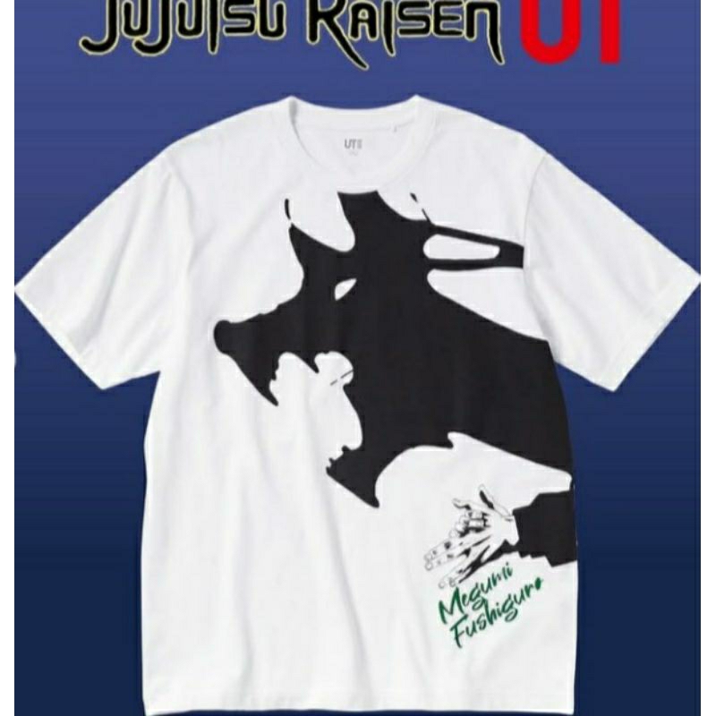 kaos tshirt jujutsu kaisen fushiguro megumi UT uniqlo 2021- barang tersedia