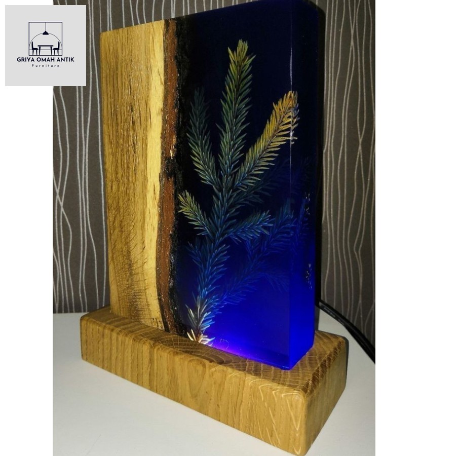 lampu meja lampu kamar tidur lampu kecil lampu resin epoxy lampu dekorasi custom lampu diorama lampu