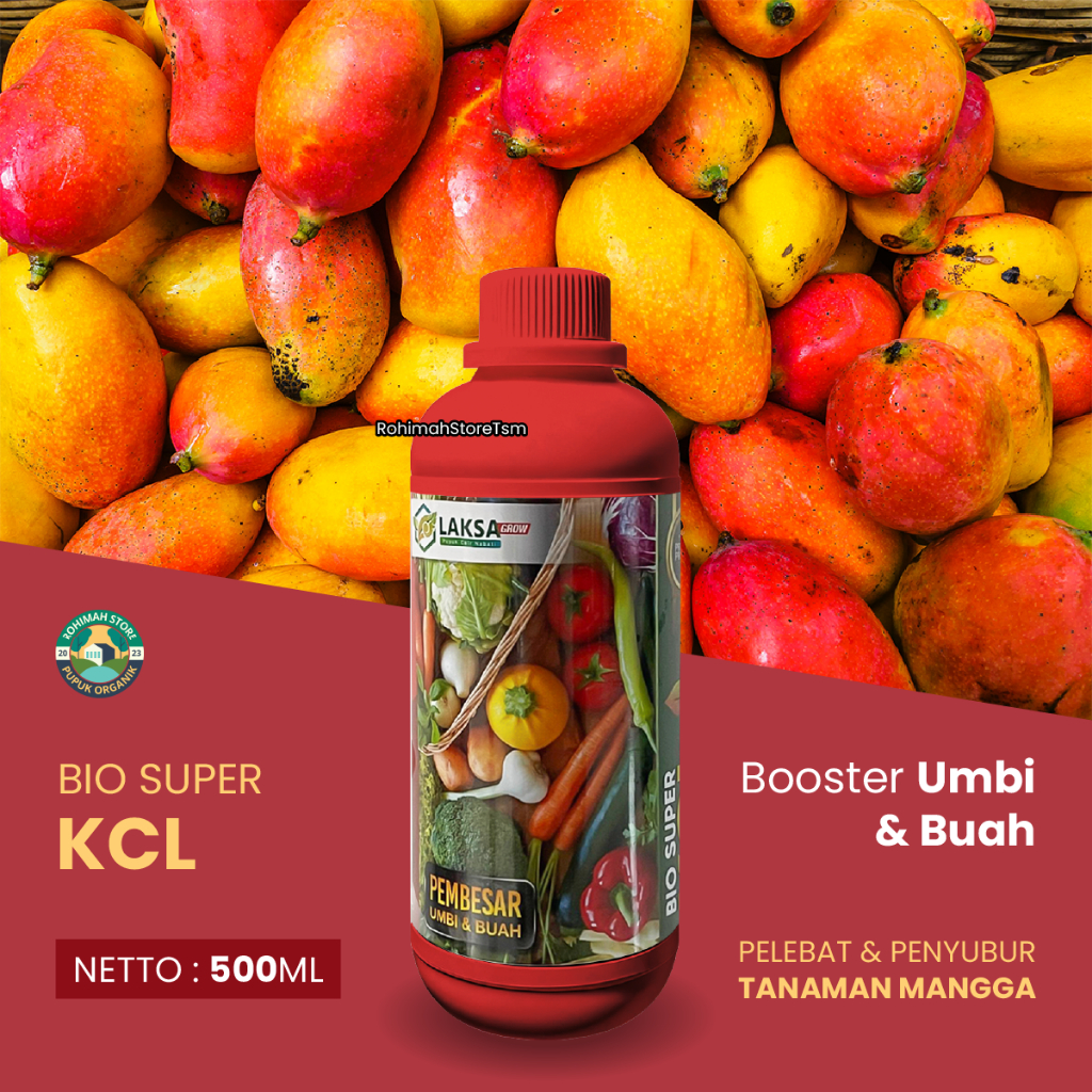 pupuk buah mangga agar cepat berbuah BIO KCL PLUS 500ML pupuk pelebat dan penyubur buah mangga - pup