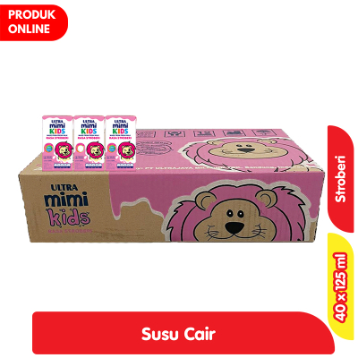 

Ultra Mimi Kids Susu UHT strawberry Stroberi Kotak 40 x 125 ml - 1 dus - Karton