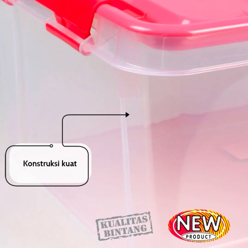 Syafa Dstore Kontainer Plastik Bening Box Multifungsi Puro Lion Star