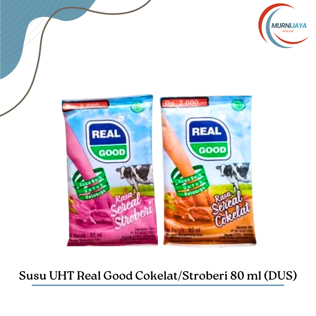 Susu UHT Real Good Cokelat/Stroberi 80 ml (DUS)