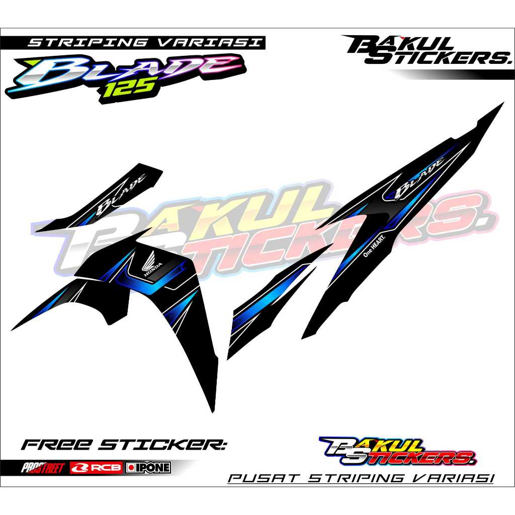 STRIPING VARIASI HONDA BLADE 110 / STICKER LIST VARIASI MOTOR BLADE 110