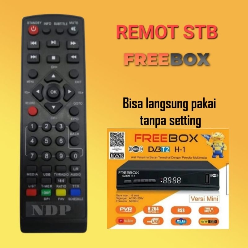 Remote Remot Multi STB Set Top Box Merk FreeBox