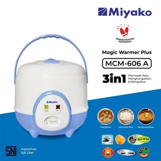 MIYAKO RICE COOKER PEMASAK NASI MIYAKO KECIL (3 IN 1) 0,6 LITER / GARANSI RESMI