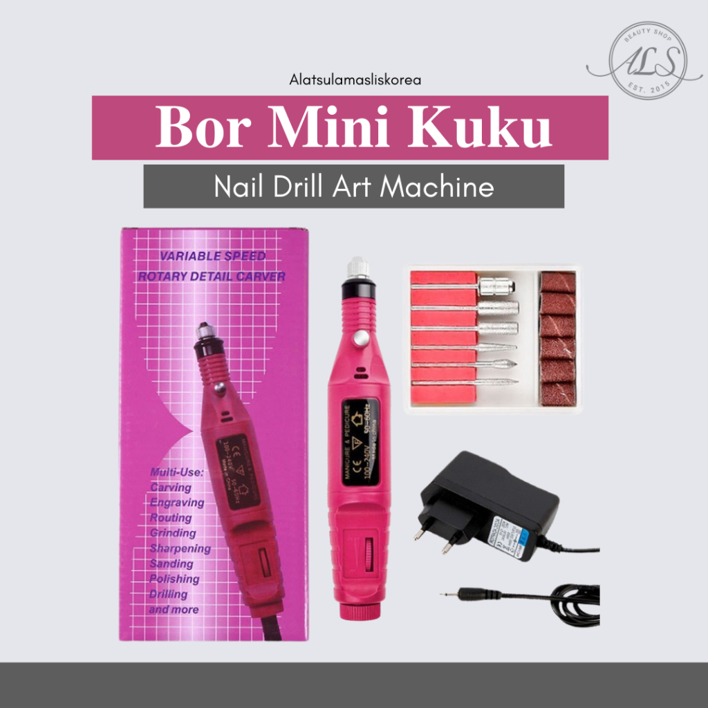 Mesin Bor nail gerinda mini Dc set mata ukir grafir poles Diamond Bor ukir set Mata bor Ukir Poles A