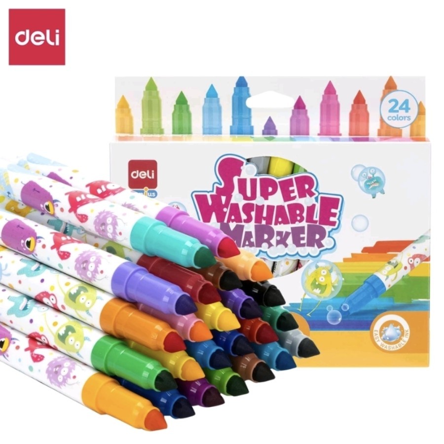 

TBMO DELI COLOR KIDS SUPER WASHABLE MARKER 12C C155-12 - OC
