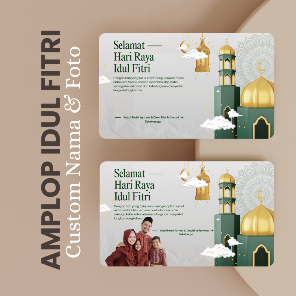 

Amplop Lebaran / Amplop Idul Fitri Custom Foto dan Nama
