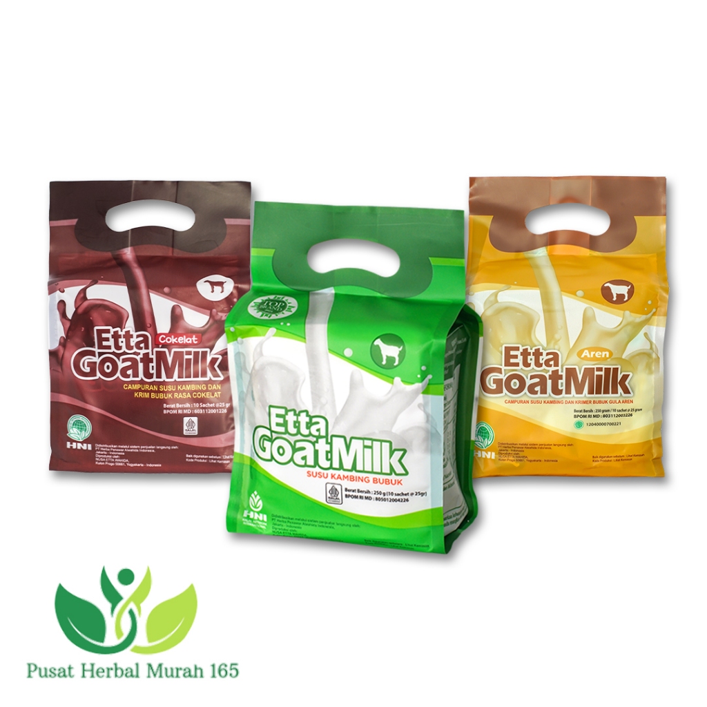 

HNI Etta Goat Milk Susu Kambing Bubuk Original / Aren / Cokelat 10 sachet