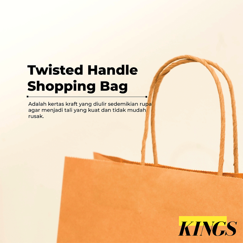 

iDk90 50 PCS Paper Bag / Shopping Bag Kraft Coklat Polos SBG 012