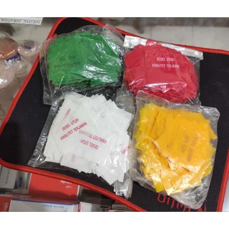 

plastik segel utuh jaminan mutu / plastik segel tutup botol