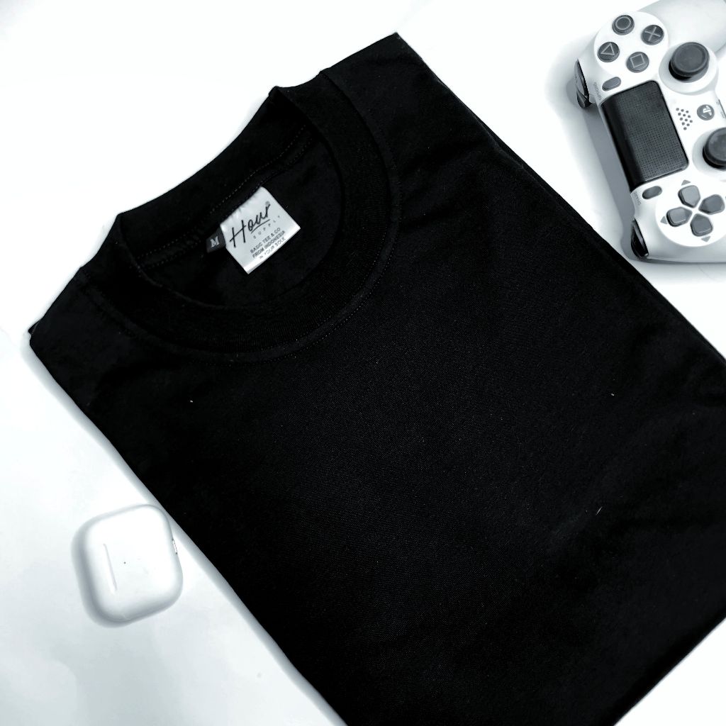 Hour Supply Basic Tee Reguler Kaos Polos Catton Combed 24 S Pria Wanita Tshirt T-Shirt Pria Kaos Dis