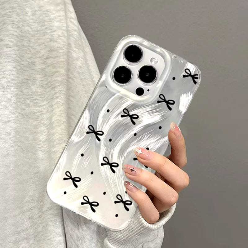 FANSTORE_PKU - # C10 / Hard Case Luxury  / iPhone / Pita / Ribbon / Cute / Hologram / 11 12 13 14 15