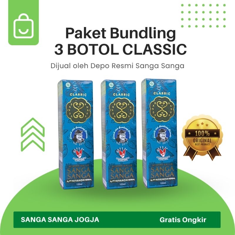 

Paket 3 botol SANGA SANGA CLASSIC