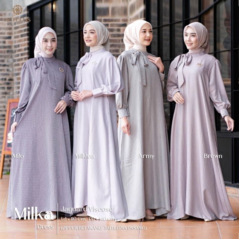 Milka Dress Wanita Bahan Jaguar Viscose ORI by Tulus Signature