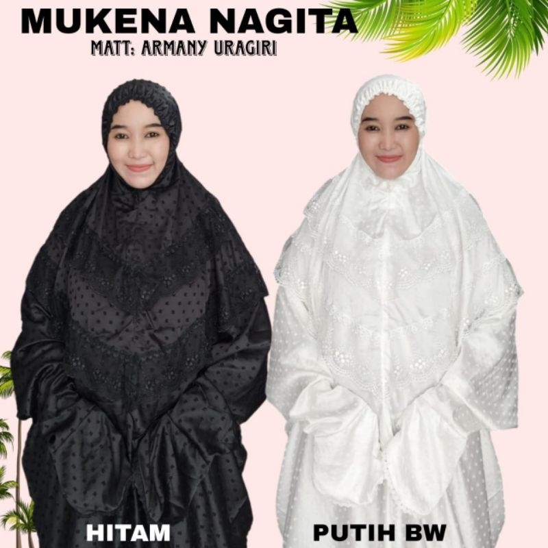 Mukena terusan adem/Mukena Nagita+Free tas/Mukena adem mewah/Mukena terbaru/Mukena traveling