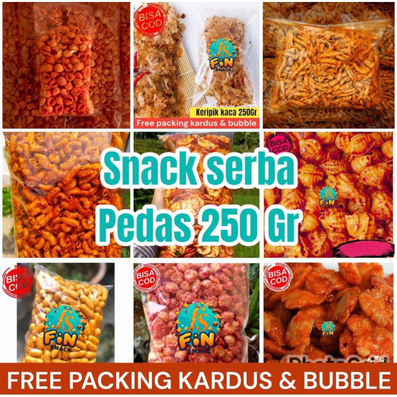 

COD Snack Kiloan Serba Pedas Makanan Ringan Cemilan Camilan Jajanan jaman Jadul 250 Gram