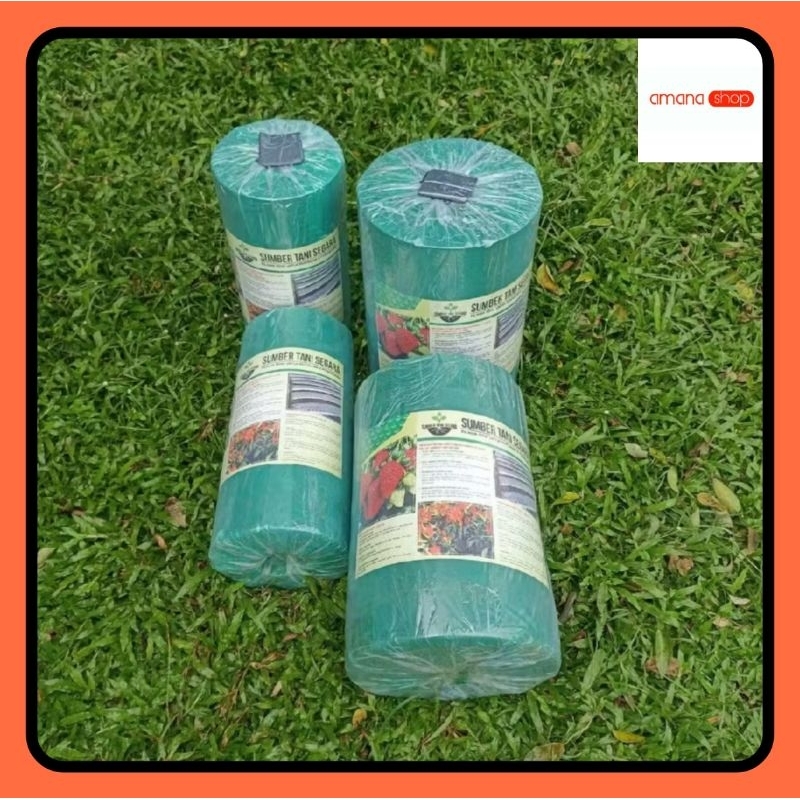 PLASTIK MULSA HITAM PERAK LEBAR 80 CM