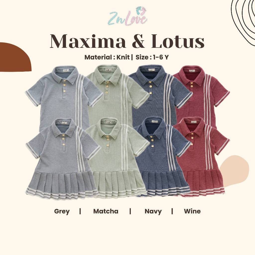 ZNLOVE - MAXIMA POLO - LOTUS POLO DRESS - POLO ANAK - COUPLE POLO - KEMEJA - BLOUSE ANAK - COUPLE