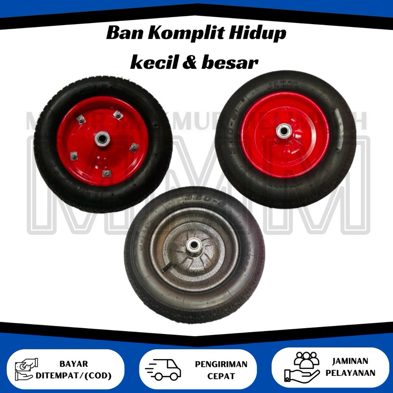 Ban Komplit Gerobak Pasir Dorong / Gerobak Sorong Ban Hidup