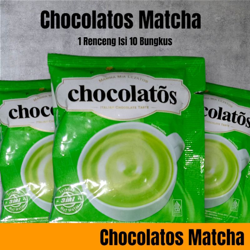 

Chocolatos Matcha 1 renceng 10 bungkus Cokolatos matcha green tea saset macha saset macha bubuk coklat hijau