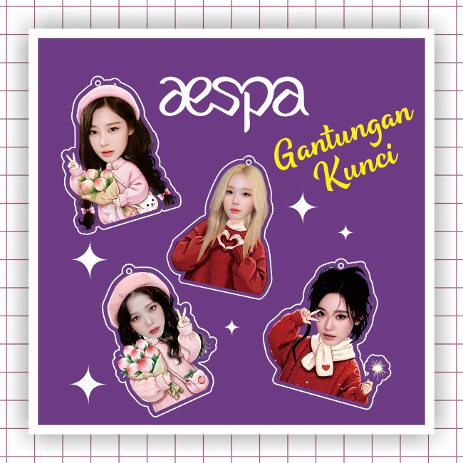 gantungan kunci aespa, ganci aespa, aespa keychain
