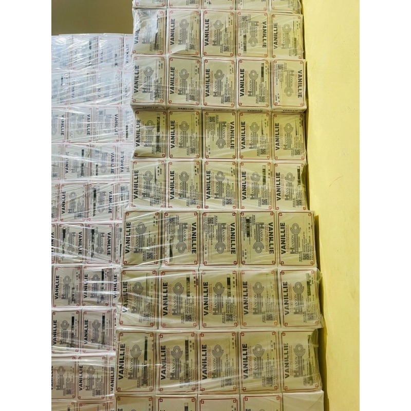 

1 Ball/25 Kotak Vanillie Bubuk Sachet 2gr 100 Sachet Merk HANSON/Vanili Bubuk/Vaneli Bubuk Wangi