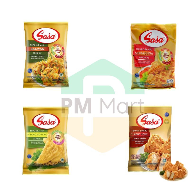

Sasa Tepung Serbaguna / Sasa Tepung Pisang Goreng / Sasa Tepung Bakwan Sasa / Tepung Bumbu Ayam