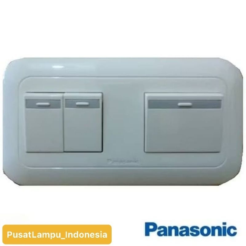 SAKLAR PANASONIC 3 GANG WEJ5541 WIDE SERIES