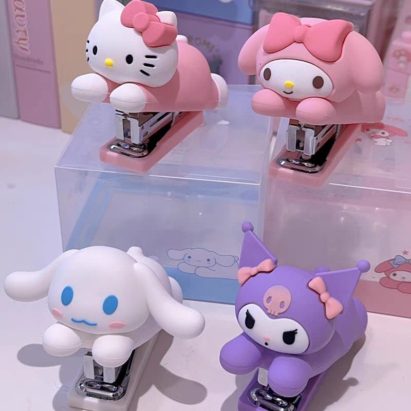 

Stapler Sanrio Lucu Perekat Kertas Cinnamoroll Staples Melody Jepretan Kuromi Hello Kitty