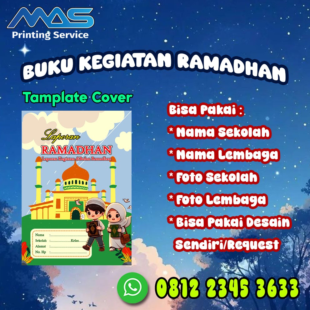 

Buku Agenda Ramadhan Custom sisip logo, nama sekolah, foto dll