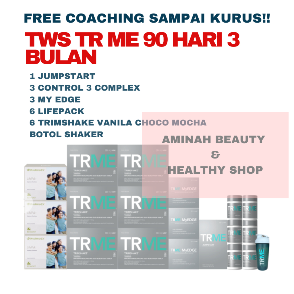 (AMINAH) Program TWS V2 TWS TRME TWS TR ME Diet Turun Berat Badan Fat Loss 90 Hari 3 Bulan New Versi