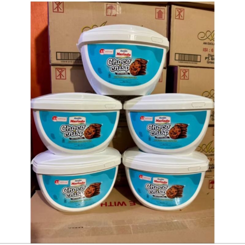 

Marindo Choco Crisp Bucket Oval 270gr ( 1 dus isi 6 bucket )