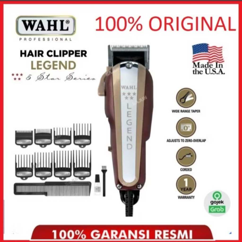 Wahl Clipper 5 star Series Legend Barbershop New V-9000 Merah-Original