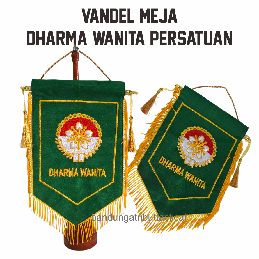 

Vandel Meja Dharma Wanita Persatuan Bhan Beludru Logo Bordir Ukuran 26x18 cm