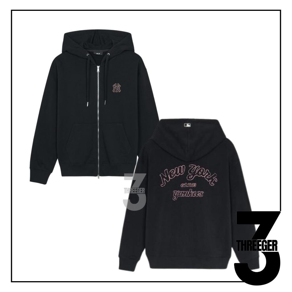 MLB NY Vintage Zipper Hoodie Black Original