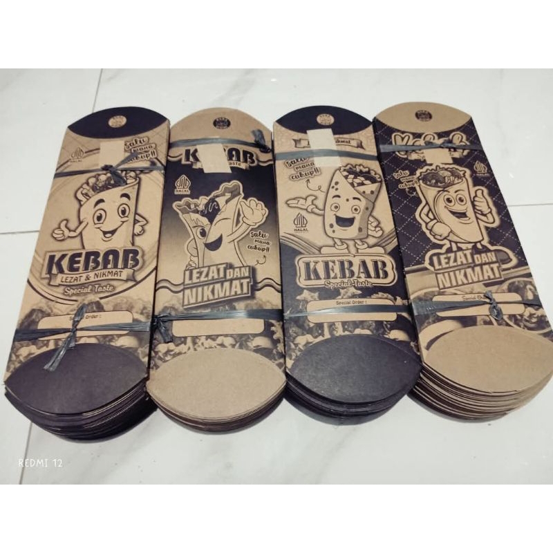 

dus kebab coklat tarikan 24x9 cm isi 100 lembar murah
