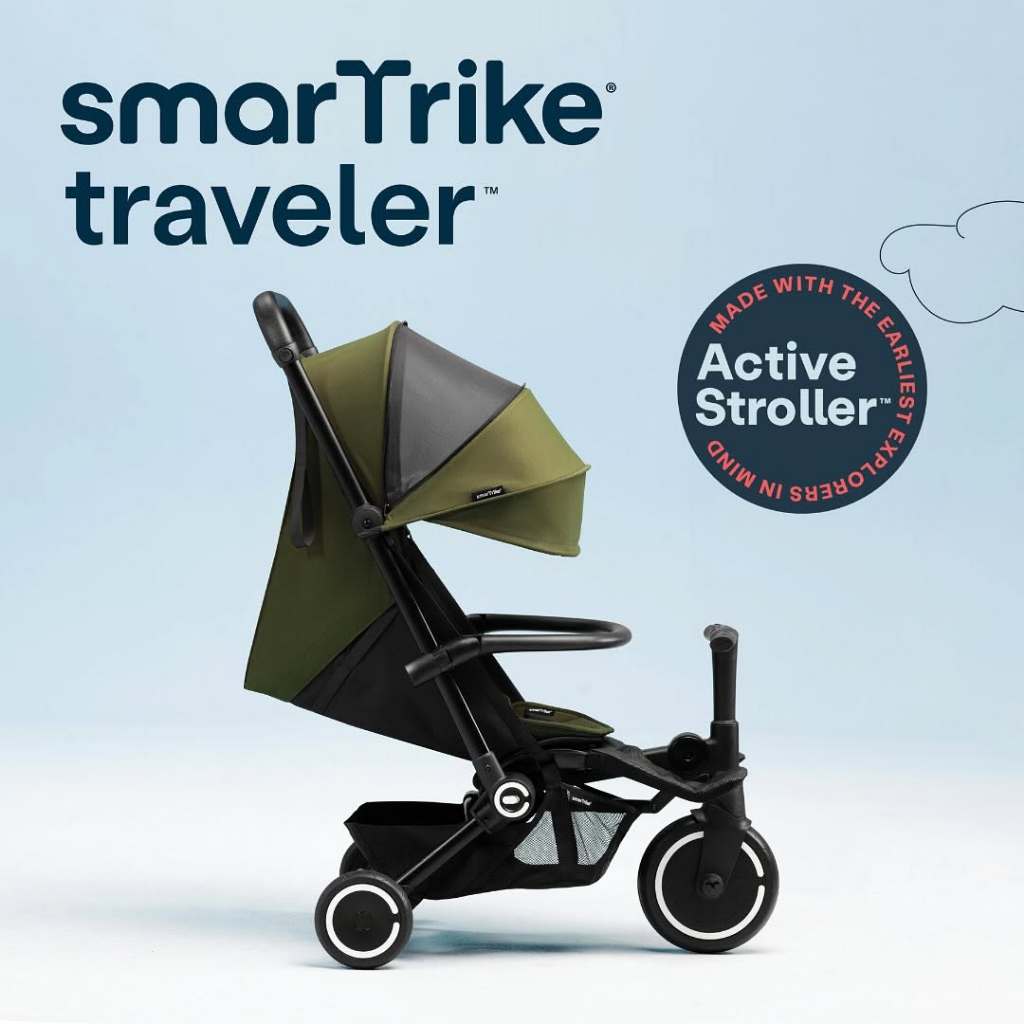 smarTrike Traveler Active Sepeda Stroller Bayi Roda Tiga