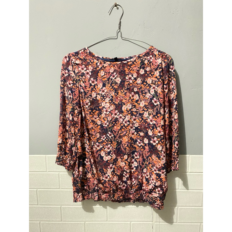 preloved || blouse bunga-bunga