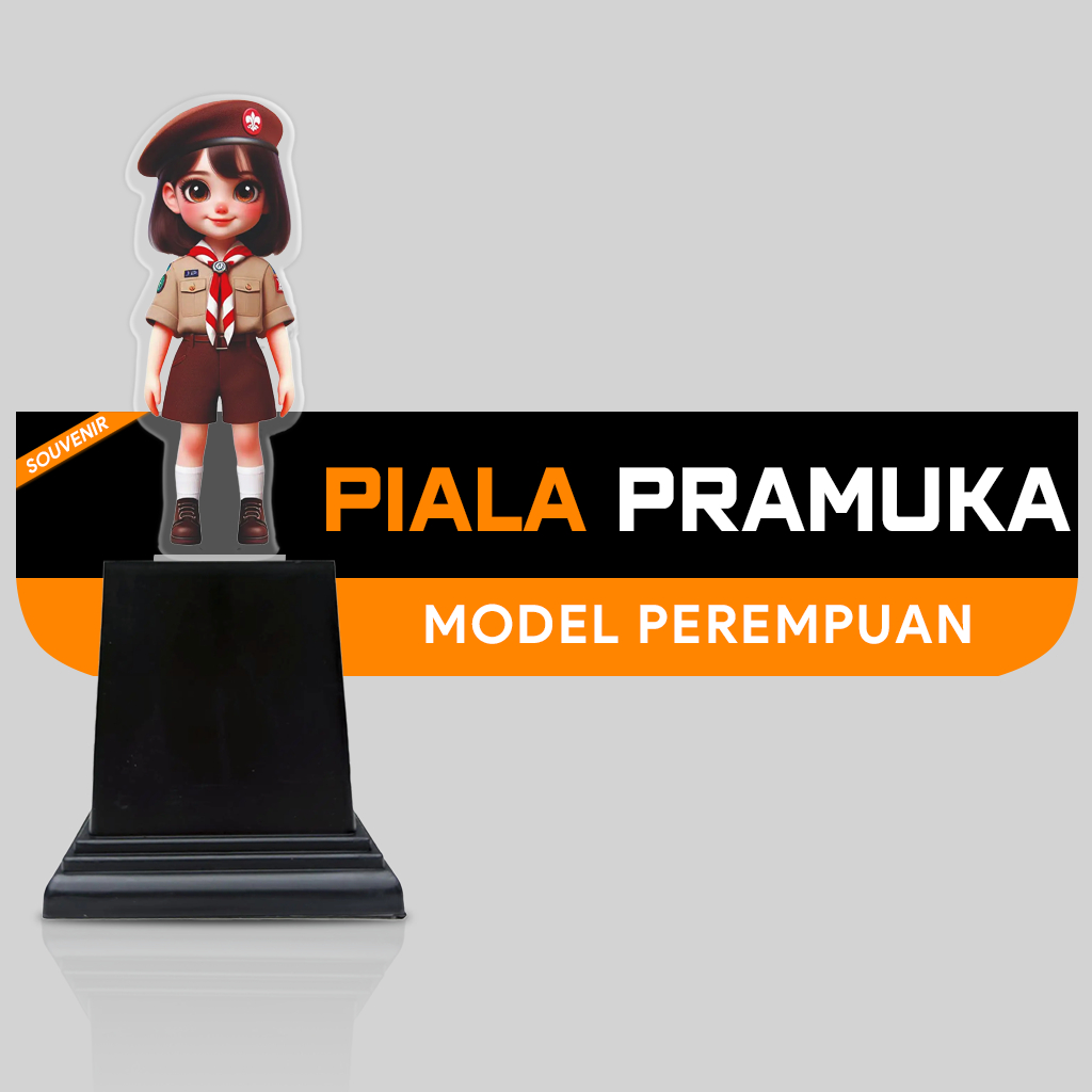 Piala Pramuka PEREMPUAN Plakat Akrilik Hadiah Souvenir Lucu Bagus